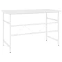 Computertisch aus MDF und Weißmetall 105x55x72 cm von vidaXL, Schreibtische - Ref: Foro24-20539, Preis: 70,62 €, Rabatt: %