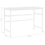 Computertisch aus MDF und Weißmetall 105x55x72 cm von vidaXL, Schreibtische - Ref: Foro24-20539, Preis: 70,62 €, Rabatt: %