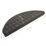 Stair tread mats 15 pcs anthracite 65x21x4 cm by vidaXL, Stair mats - Ref: Foro24-149883, Price: 65,96 €, Discount: %