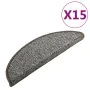 Stair tread carpets 15 units anthracite 65x25 cm by vidaXL, Stair mats - Ref: Foro24-149911, Price: 59,08 €, Discount: %