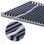 Retractable manual awning with blue and white LED lights 500x300 cm by vidaXL, Awnings - Ref: Foro24-3069781, Price: 597,91 €...