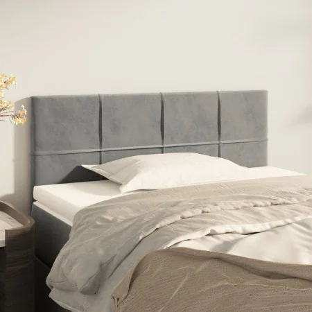 Light gray velvet headboard 90x5x78/88 cm by vidaXL, Headboards and footboards - Ref: Foro24-346026, Price: 45,77 €, Discount: %