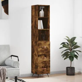 Smoked oak plywood sideboard 34.5x34x180 cm by vidaXL, Sideboards - Ref: Foro24-3189674, Price: 94,84 €, Discount: %