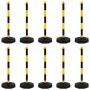 Barrier set with posts and plastic chain 10 m by vidaXL, Road and traffic signs - Ref: Foro24-150958, Price: 126,48 €, Discou...