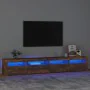 Mueble de TV con luces LED color roble ahumado 240x35x40 cm de vidaXL, Muebles TV - Ref: Foro24-3152767, Precio: 149,45 €, De...