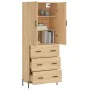 High oak-colored plywood sideboard 69.5x34x180 cm by vidaXL, Sideboards - Ref: Foro24-3195854, Price: 169,93 €, Discount: %