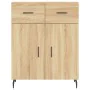 High oak-colored plywood sideboard 69.5x34x180 cm by vidaXL, Sideboards - Ref: Foro24-3198548, Price: 163,12 €, Discount: %