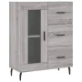 High sideboard sonoma gray plywood 69.5x34x180 cm by vidaXL, Sideboards - Ref: Foro24-3198615, Price: 177,82 €, Discount: %