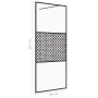 Accessible shower screen clear ESG glass black 80x195 cm by vidaXL, Shower walls and screens - Ref: Foro24-151028, Price: 151...