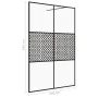 Accessible shower screen with clear black tempered glass 140x195 cm by vidaXL, Shower walls and screens - Ref: Foro24-151032,...