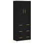 Aparador alto madera contrachapada negro 69,5x34x180 cm de vidaXL, Aparadores - Ref: Foro24-3199738, Precio: 181,92 €, Descue...