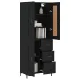 Tall black plywood sideboard 69.5x34x180 cm by vidaXL, Sideboards - Ref: Foro24-3200002, Price: 160,86 €, Discount: %