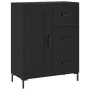 Tall black plywood sideboard 69.5x34x180 cm by vidaXL, Sideboards - Ref: Foro24-3200002, Price: 160,86 €, Discount: %