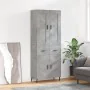 Tall plywood gray concrete sideboard 69.5x34x180 cm by vidaXL, Sideboards - Ref: Foro24-3199893, Price: 154,49 €, Discount: %