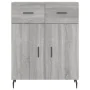 High sideboard sonoma gray plywood 69.5x34x180 cm by vidaXL, Sideboards - Ref: Foro24-3199895, Price: 151,58 €, Discount: %