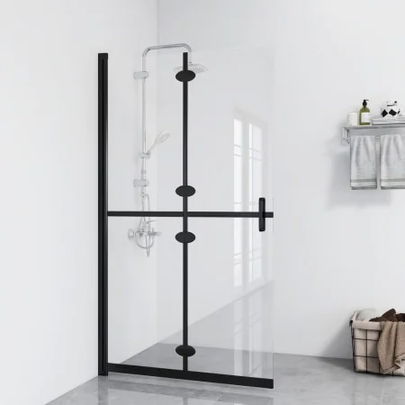 Folding shower screen made of transparent ESG glass 90x190 cm by vidaXL, Shower walls and screens - Ref: Foro24-151182, Price...