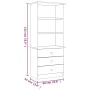 ALTA white pine wood bookcase with drawers 60x35x142 cm by vidaXL, Bookcases and shelves - Ref: Foro24-353952, Price: 159,60 ...