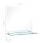 Wandspiegel mit Ablage aus gehärtetem Glas 50x50 cm von vidaXL, Spiegel - Ref: Foro24-249437, Preis: 30,73 €, Rabatt: %