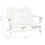 2-seater Adirondack garden chair in white fir wood by vidaXL, Garden chairs - Ref: Foro24-315899, Price: 112,78 €, Discount: %