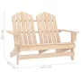 Adirondack garden bench, solid fir wood, 2 seats by vidaXL, Garden chairs - Ref: Foro24-315902, Price: 96,12 €, Discount: %