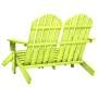 Adirondack garden bench 2-seater solid green fir wood by vidaXL, Garden chairs - Ref: Foro24-315916, Price: 142,18 €, Discoun...