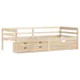 Bed frame with drawers and solid pine wardrobe 90x200 cm by vidaXL, Beds and slatted bases - Ref: Foro24-322056, Price: 210,2...