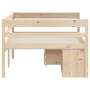 Bed frame with drawers and solid pine wardrobe 90x200 cm by vidaXL, Beds and slatted bases - Ref: Foro24-322056, Price: 210,2...