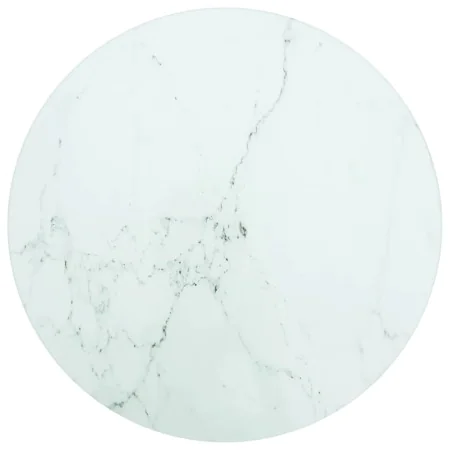 White tempered glass marble design table top Ø30x0.8 cm by vidaXL, Table tops - Ref: Foro24-322245, Price: 16,92 €, Discount: %