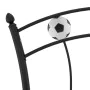 Bed frame with black metal football design 90x200 cm by vidaXL, Beds and slatted bases - Ref: Foro24-324744, Price: 84,99 €, ...