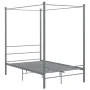 Estructura de cama con dosel metal gris 120x200 cm de vidaXL, Camas y somieres - Ref: Foro24-325059, Precio: 123,61 €, Descue...