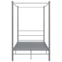 Estructura de cama con dosel metal gris 120x200 cm de vidaXL, Camas y somieres - Ref: Foro24-325059, Precio: 123,61 €, Descue...