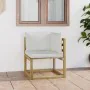 Garden corner sofa with green impregnated wood cushions by vidaXL, Modular outdoor sofas - Ref: Foro24-3064991, Price: 102,83...