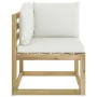 Garten-Ecksofa mit grün imprägnierten Holzkissen von vidaXL, Modulare Sofas für den Außenbereich - Ref: Foro24-3064991, Preis...