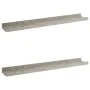 Wall shelves 2 units concrete gray 60x9x3 cm by vidaXL, Shelves and shelves - Ref: Foro24-326700, Price: 20,44 €, Discount: %