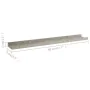 Wall shelves 2 units concrete gray 60x9x3 cm by vidaXL, Shelves and shelves - Ref: Foro24-326700, Price: 20,44 €, Discount: %