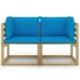 Ecksofa-Kissen für den Garten, 2 Stück, grün imprägniertes Holz von vidaXL, Gartensets - Ref: Foro24-3065054, Preis: 148,21 €...