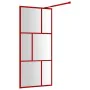 Transparente Glasduschtürtrennwand ESG rot 80x195 cm von vidaXL, Duschwände und Duschwände - Ref: Foro24-154952, Preis: 98,52...