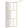 Shower door screen with transparent ESG golden glass 100x195 cm by vidaXL, Shower walls and screens - Ref: Foro24-154957, Pri...