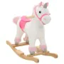 White and pink stuffed rocking unicorn 65x32x58 cm by vidaXL, Rocking and Swinging Toys - Ref: Foro24-80219, Price: 75,79 €, ...