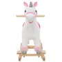 White and pink stuffed rocking unicorn 65x32x58 cm by vidaXL, Rocking and Swinging Toys - Ref: Foro24-80219, Price: 75,79 €, ...