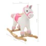 White and pink stuffed rocking unicorn 65x32x58 cm by vidaXL, Rocking and Swinging Toys - Ref: Foro24-80219, Price: 75,79 €, ...