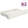 Bed frame with 2 white pine wood drawers 180x200 cm by vidaXL, Beds and slatted bases - Ref: Foro24-3060437, Price: 378,14 €,...