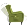 Light Green Velvet Reclining Massage Chair by vidaXL, Electric massage chairs - Ref: Foro24-329355, Price: 245,34 €, Discount: %