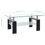 Transparent black tempered glass coffee table 95x55x40 cm by vidaXL, Coffee table - Ref: Foro24-330303, Price: 87,20 €, Disco...