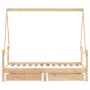 Children's bed frame with pine wood drawers 80x160cm by vidaXL, Cribs and beds for children - Ref: Foro24-834474, Price: 97,8...