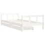 Estructura cama niños con cajones madera pino blanco 90x200 cm de vidaXL, Cunas y camas para niños - Ref: Foro24-834409, Prec...