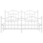 Metal bed frame with headboard and white footboard 180x200 cm by vidaXL, Beds and slatted bases - Ref: Foro24-353510, Price: ...