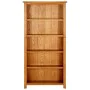 Estantería de 5 niveles de madera maciza de roble 70x22x140 cm de vidaXL, Librerías y estanterías - Ref: Foro24-331736, Preci...