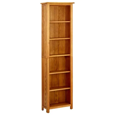 6-tier solid oak wood shelf 52x22x180 cm by vidaXL, Bookcases and shelves - Ref: Foro24-331742, Price: 266,39 €, Discount: %