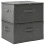 Storage boxes 2 units anthracite gray fabric 43x34x23 cm by vidaXL, Storage baskets - Ref: Foro24-332909, Price: 32,05 €, Dis...